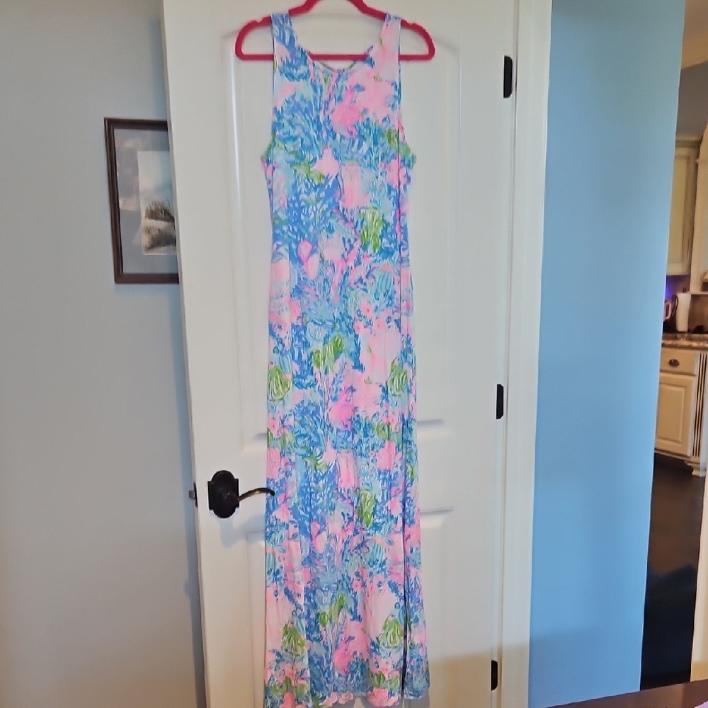 EUC Lilly Pulitzer Fished My Wish Marcella Maxi Dress